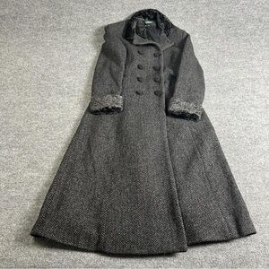 Ralph Lauren Black and Gray Textured Coat
